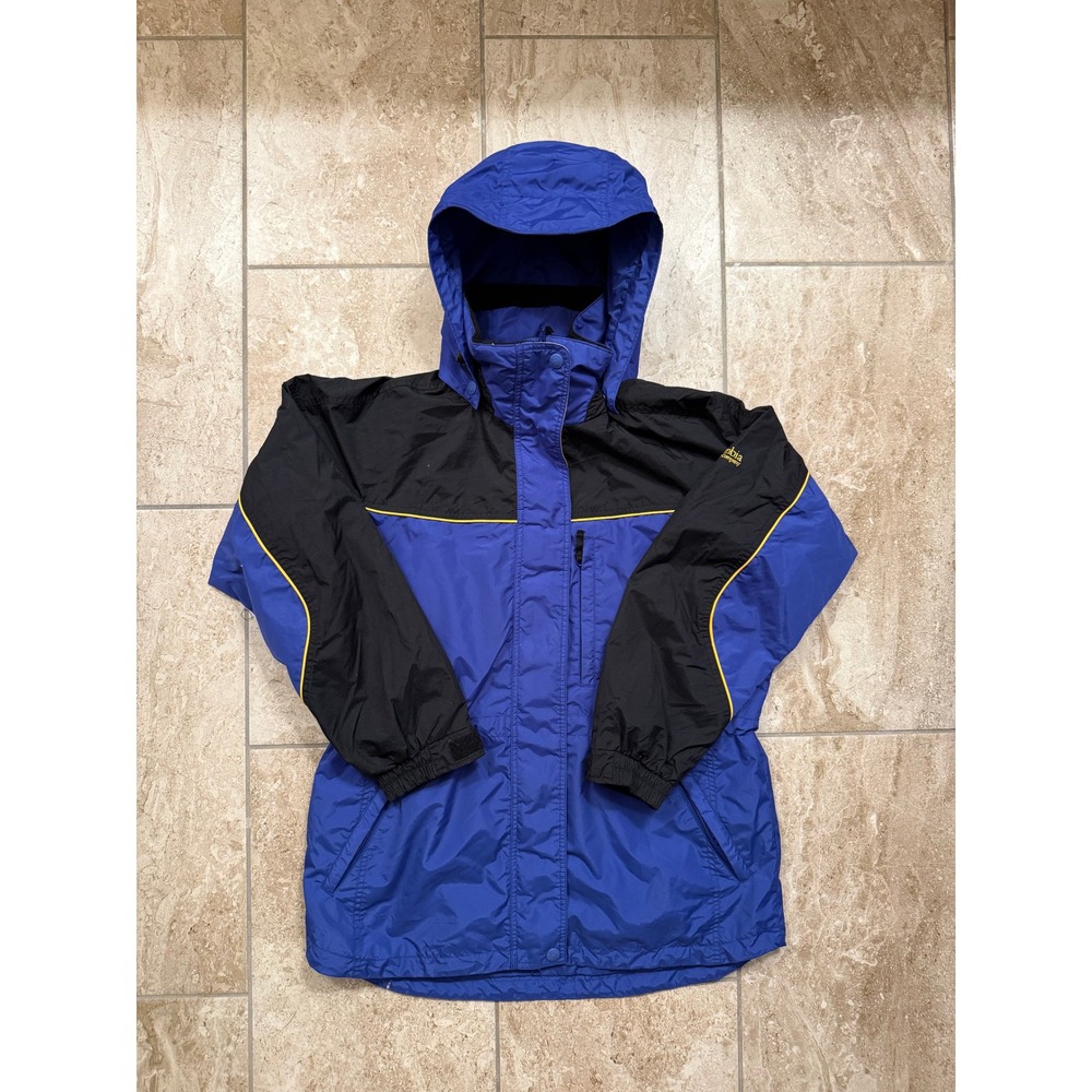 Columbia Sportswear Mens Blue Black Colorblock Hooded Outdoor Jacket